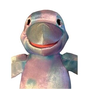 Build a Bear BAB Zoo 16" Sea Splash Dolphin Plush Puppet Blue Purple